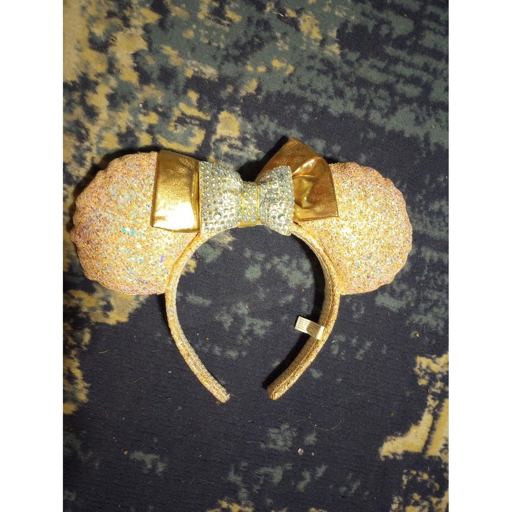Sparkly champagne pink Disney Minnie Mouse child size‎ ears